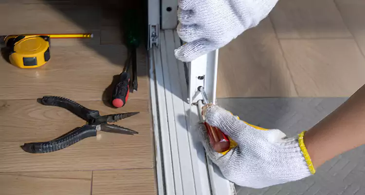 Backyard Sliding Door Track Repair in East Lake, FL